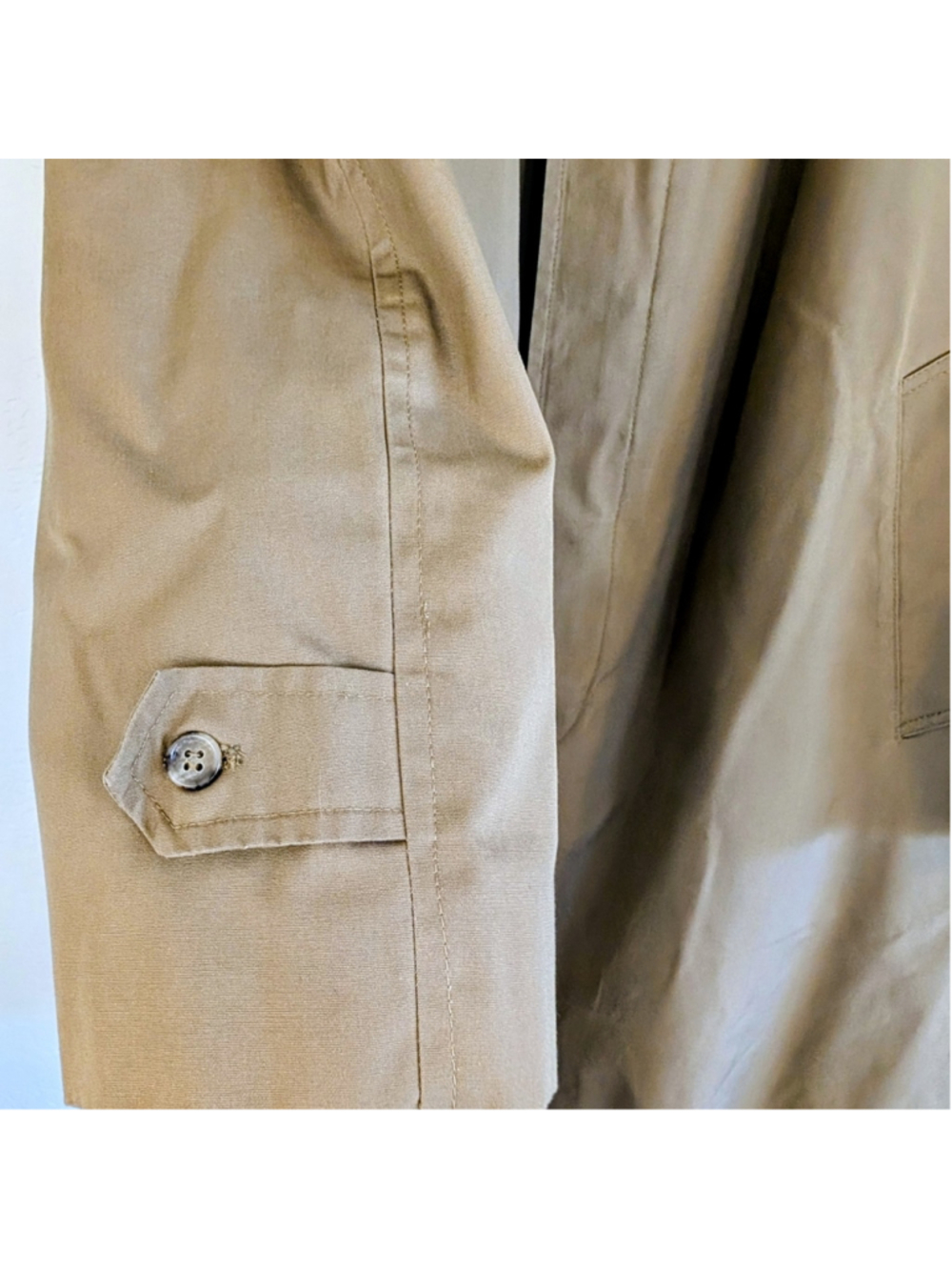 VTG London Fog Maincoats Tan Trench Coat Classic Tailored Overcoat Raincoat - Picture 8 of 16